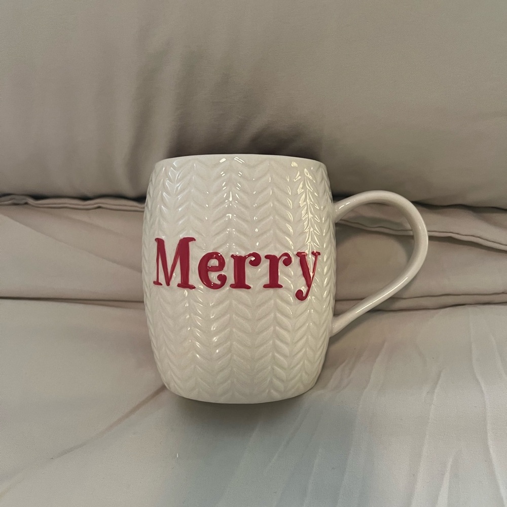 Merry Cable Knit Coffee Mug